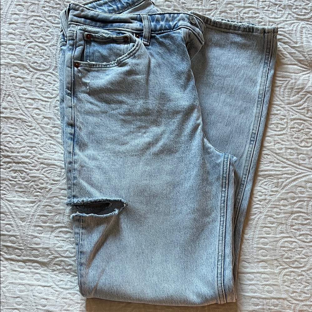 Light Blue Distressed Jeans